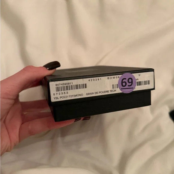 Saint Laurent Black Card Holder with Silver Logo - Picture 5 of 6